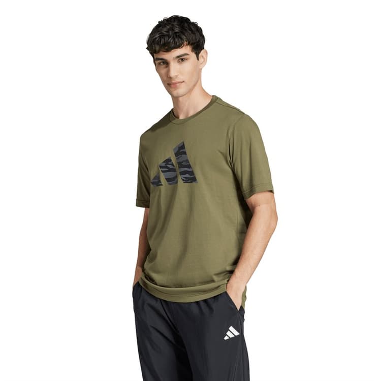 adidas Heren Codes Camo Grafisch T-shirt Olive Strata