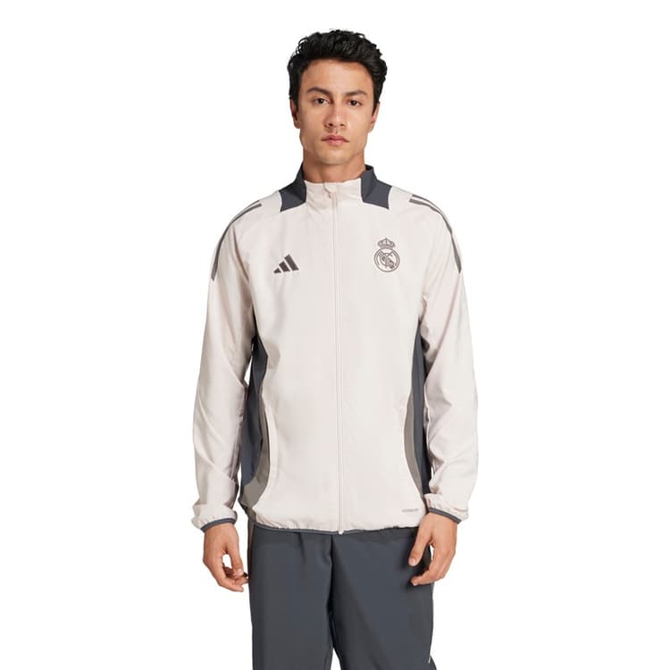 adidas Heren RMCF Real Madrid 24/25 European Training Presentatie Jas Putty Mauve/Dark Grey/Charcoal