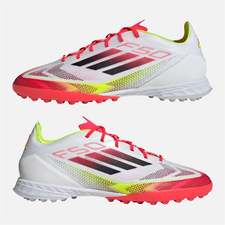 adidas Heren F50 Pro TF Kunstgras Voetbalschoenen Cloud White/Core Black/Solar Yellow