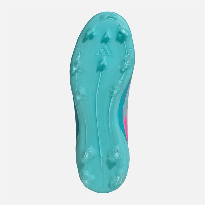 adidas Junior F50 League Messi FG/MG Firm/multi Ground Voetbalschoenen Flash Aqua/Lucid Pink/Lucid Cyan - Afbeelding 2