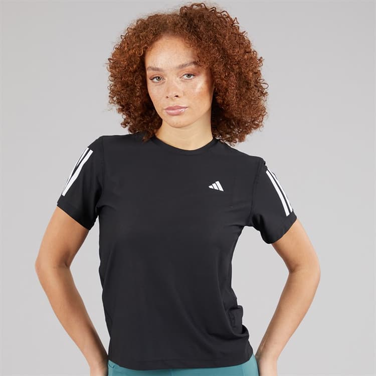 adidas Dames Own The Run Hardloop T-shirt Zwart