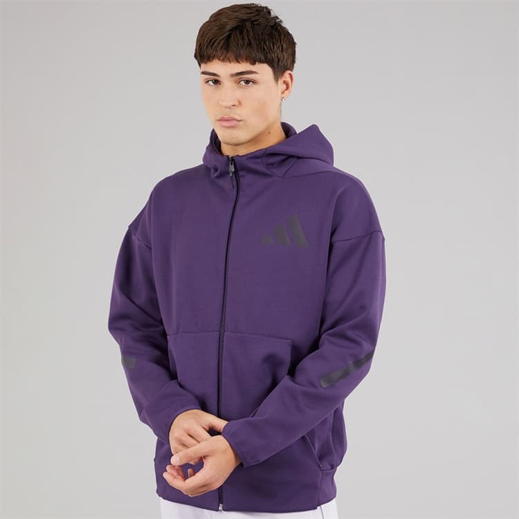 adidas Heren Z.N.E Full Zip Hoodie Aurora Plum