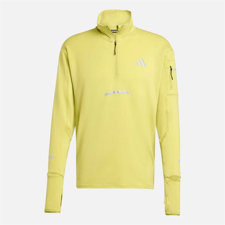 adidas Heren Adi365 Climawarm+ Hardloop Half Rits Top Preloved Lime