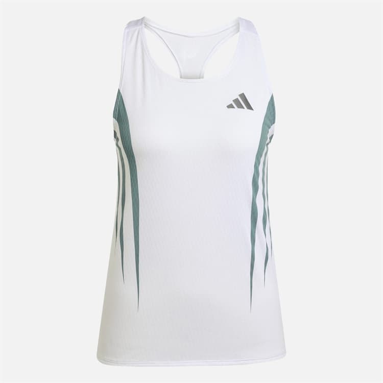 adidas Dames Adizero Archive Hardloop Singlet Wit/Preloved Teal