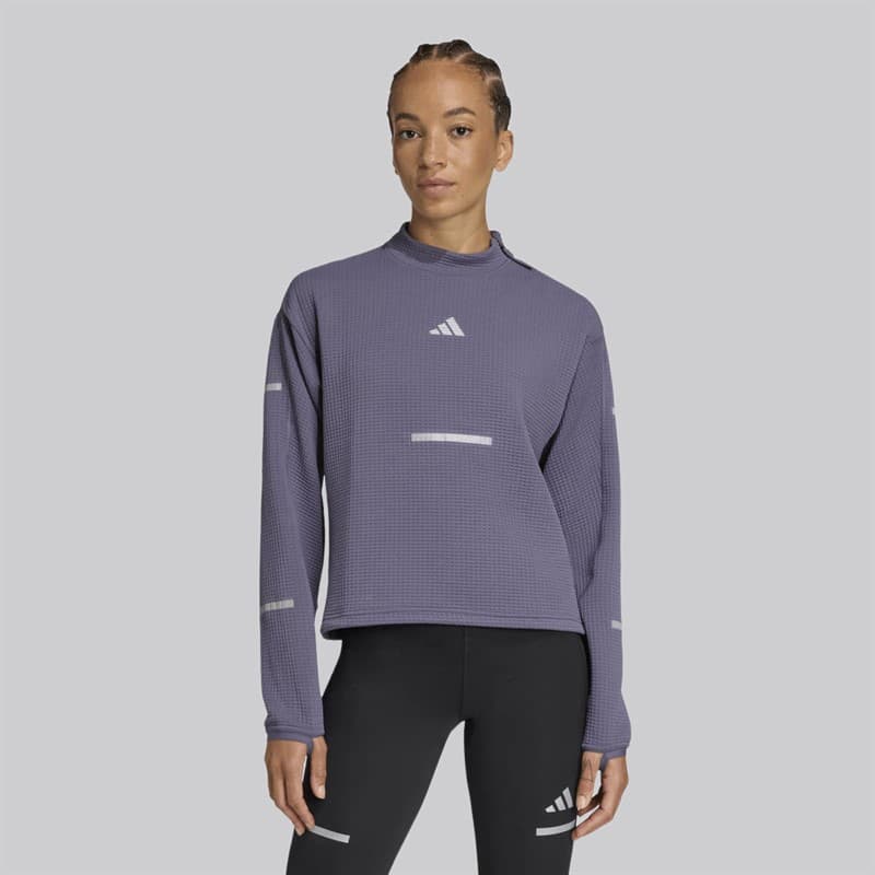adidas Dames Adi365 Climacool+ Hardloop ronde hals sweater Preloved Violet - Afbeelding 1