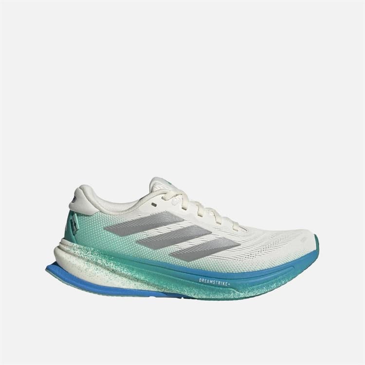 adidas Dames Supernova Rise 2 Neutrale Hardloopschoenen Chalk White/Silver Metallic/Glory Green