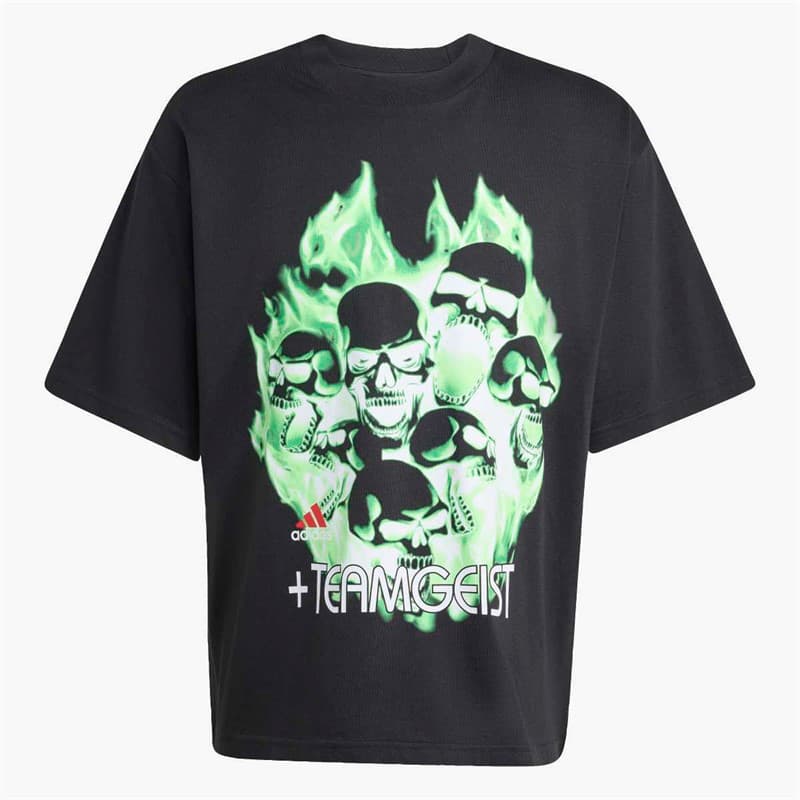 adidas Herenteamgeest Moto Grafisch T-shirt Zwart - Afbeelding 5