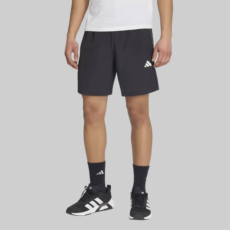 adidas Heren Train Essentials Geweven Trainingsbroek Kort Zwart/Wit - Afbeelding 1