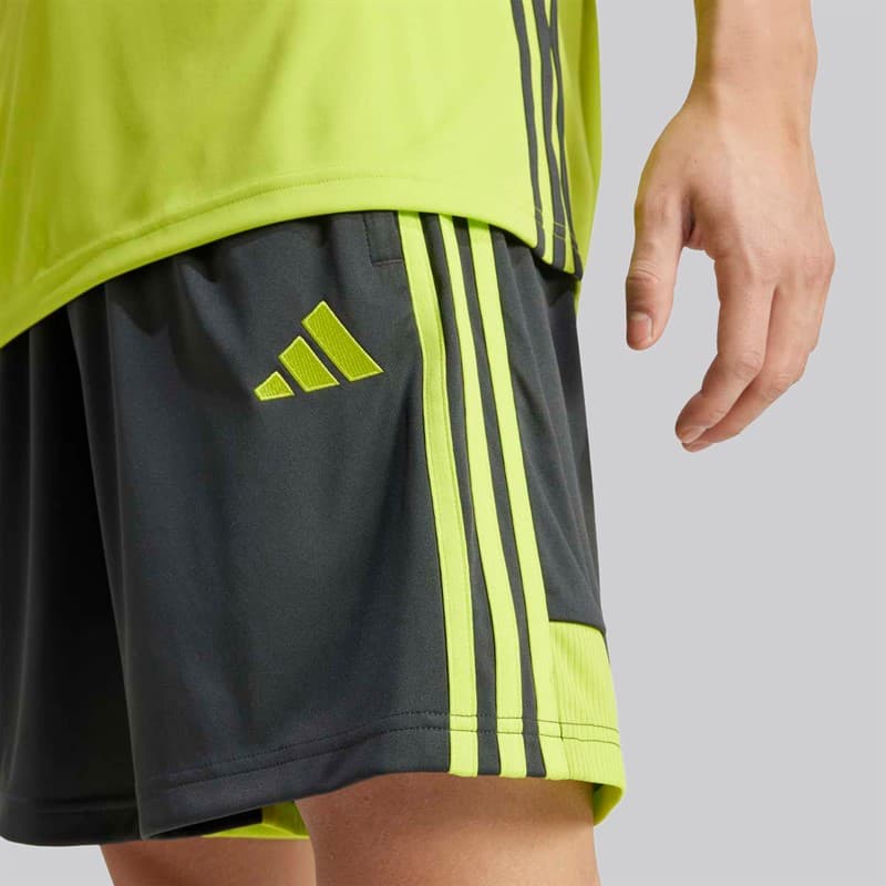 adidas Heren Tiro 25 Essentials Shorts Carbon/Semi Solar Yellow - Afbeelding 3