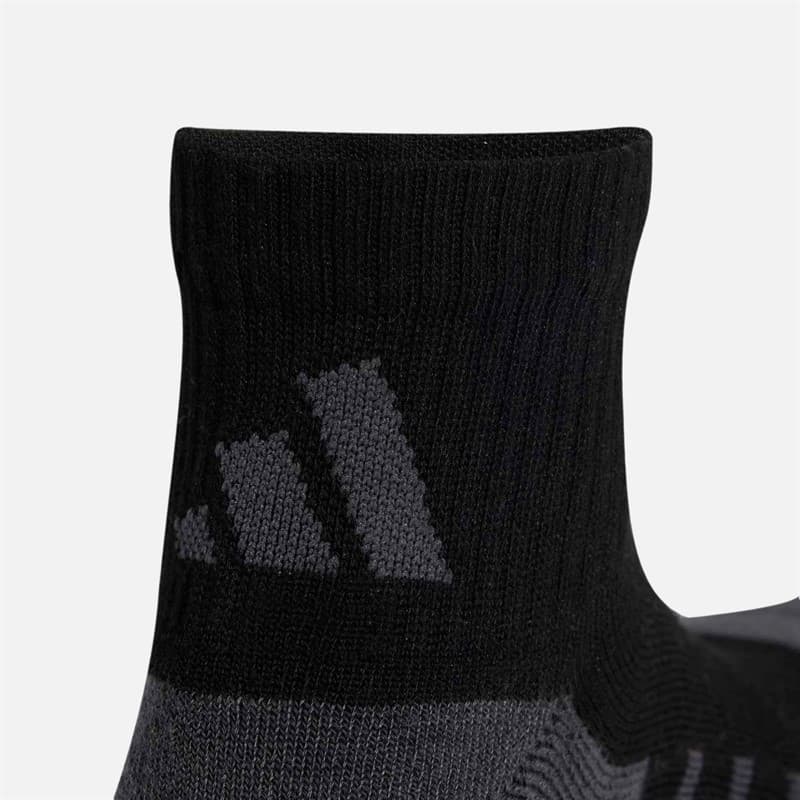 adidas Heren Essentials Climacool Drie Paar Kwart Sokken Zwart/Grey Six - Afbeelding 4