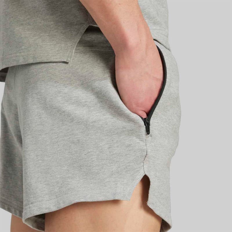 adidas Heren D4T Workout French Terry Shorts Medium Grey Heather - Afbeelding 4