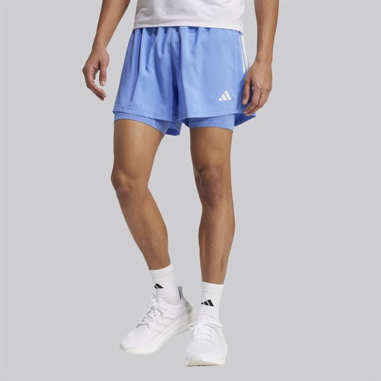 adidas Heren Own The Run Climacool 2-In-1 Hardloopbroek Blue Fushion