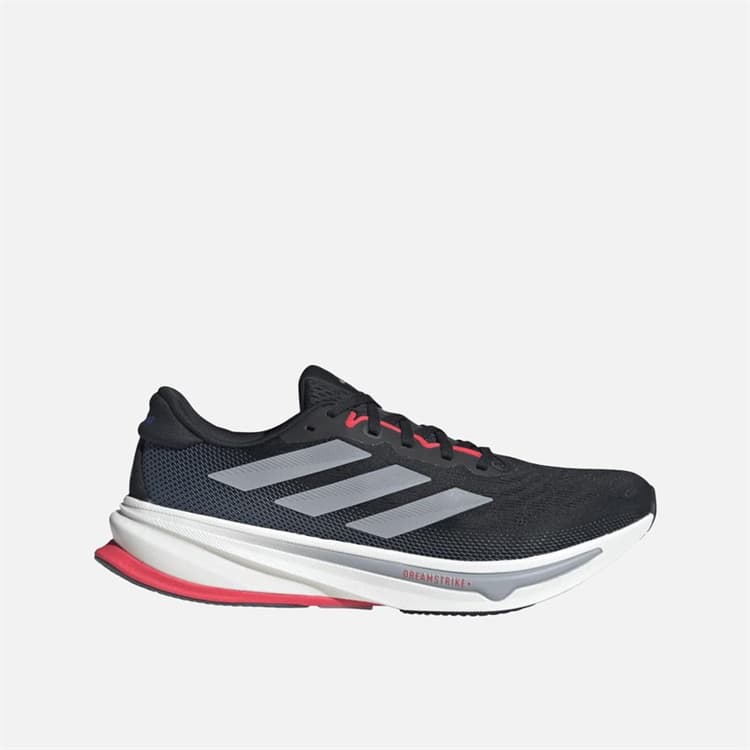 adidas Heren Supernova Rise 2 Neutrale Hardloopschoenen Core Black/Halo Silver/Lucid Red