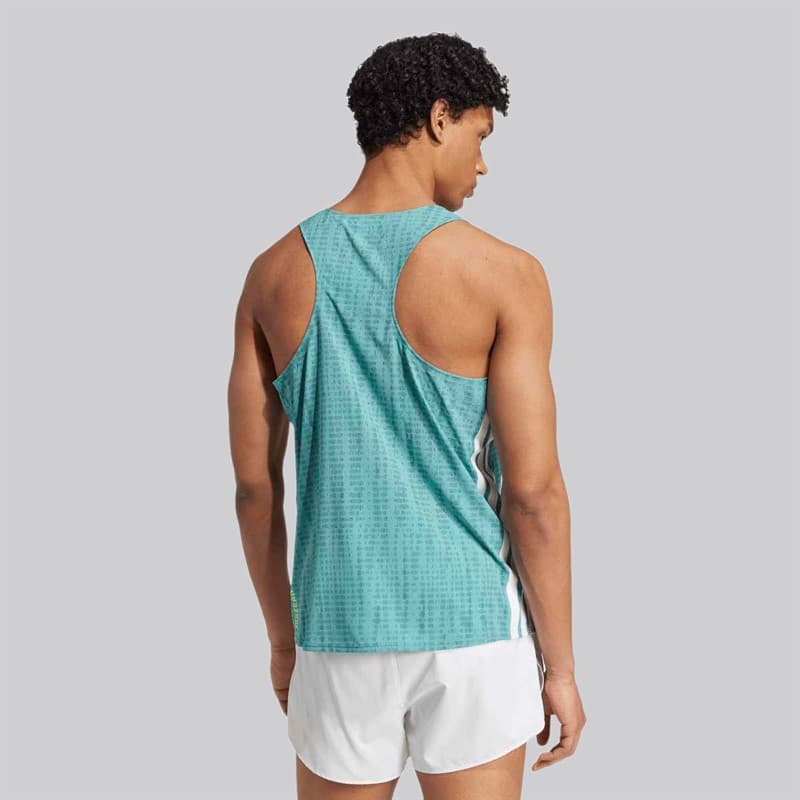 adidas Heren Adizero Hardloop Singlet Power Teal/Preloved Teal - Afbeelding 2