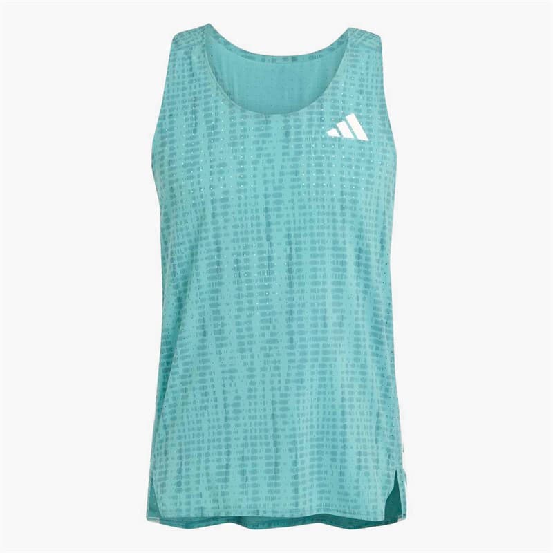 adidas Heren Adizero Hardloop Singlet Power Teal/Preloved Teal - Afbeelding 5