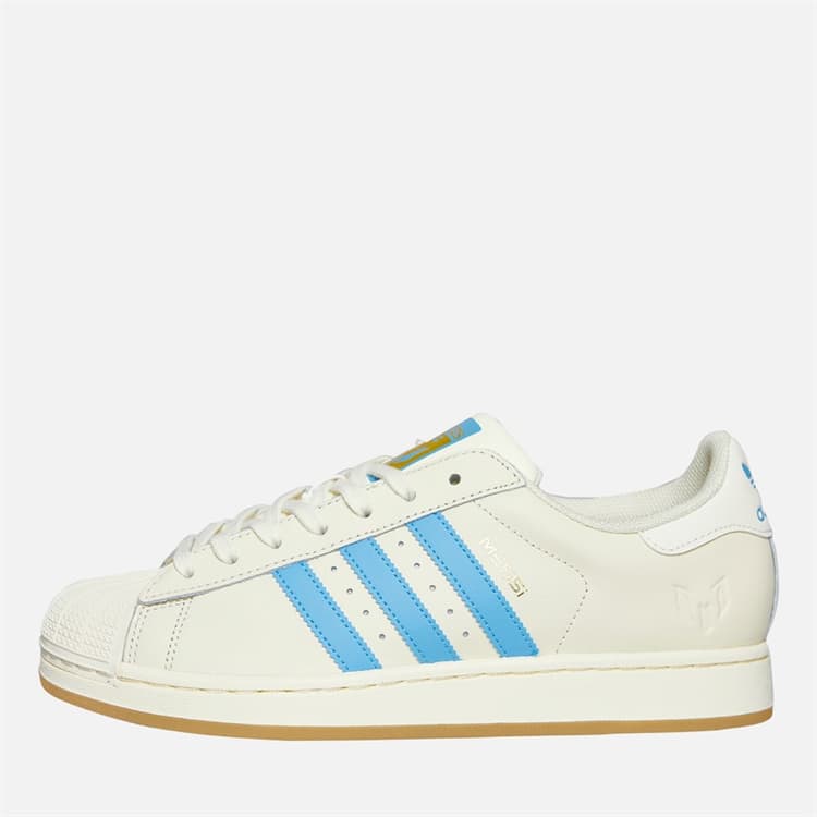 adidas Originals Heren Superstar Messi Sneakers Cream White/Semi Blue Burst/Gold Metallic