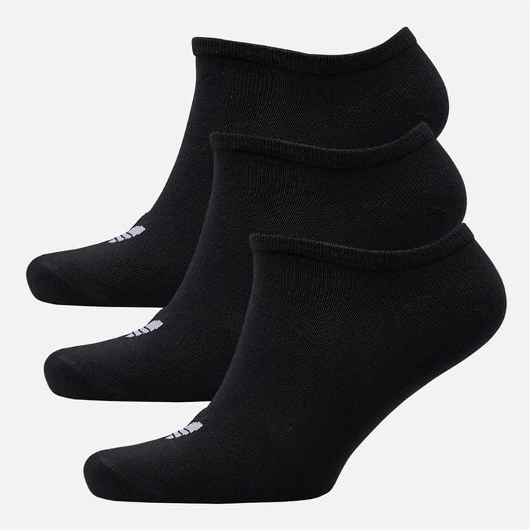 adidas Originals Heren Trefoil Drie Paar Geen Show Sokken Zwart/Wit