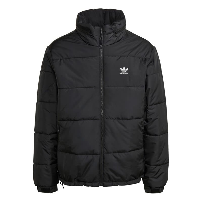 adidas Originals Heren Essentiële Gevoerde Puffer Jas Zwart - Afbeelding 1