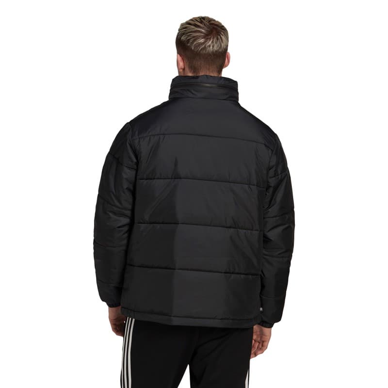 adidas Originals Heren Essentiële Gevoerde Puffer Jas Zwart - Afbeelding 3
