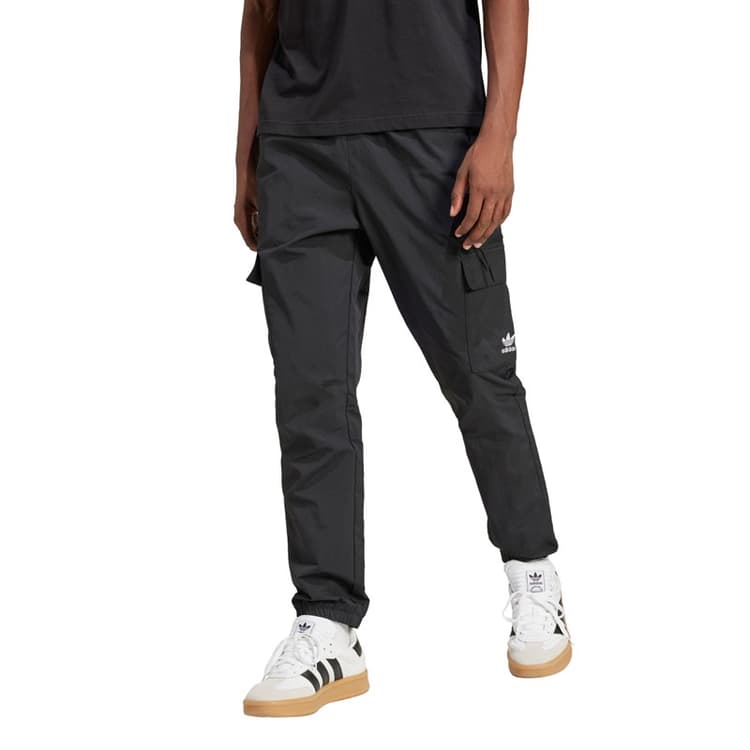 adidas Originals Heren Trefoil Essentials Geweven Cargo Broek Zwart