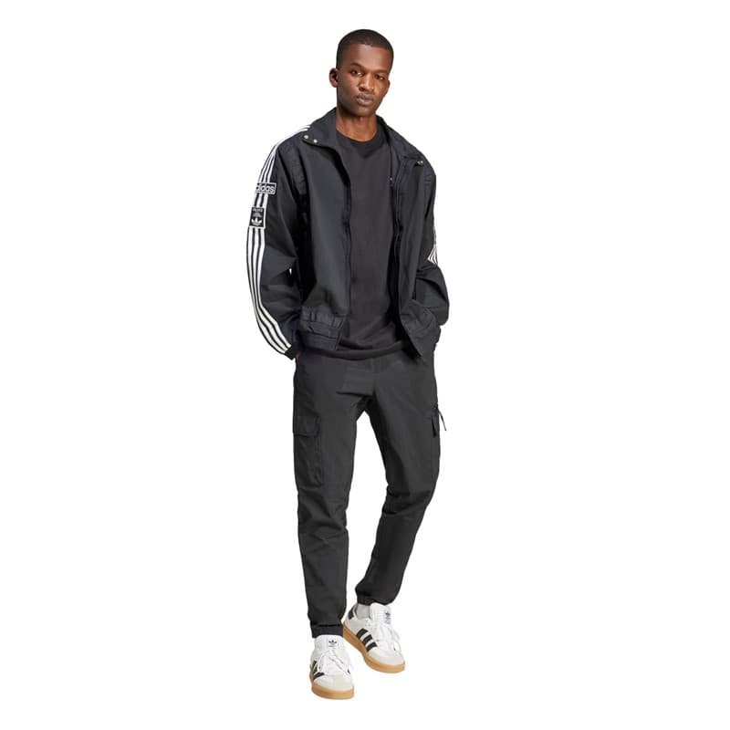 adidas Originals Heren Trefoil Essentials Geweven Cargo Broek Zwart - Afbeelding 4