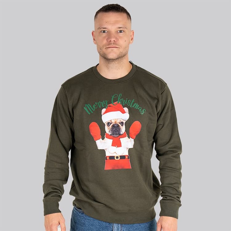 Marcus Heren Kerst Trui Olive Green