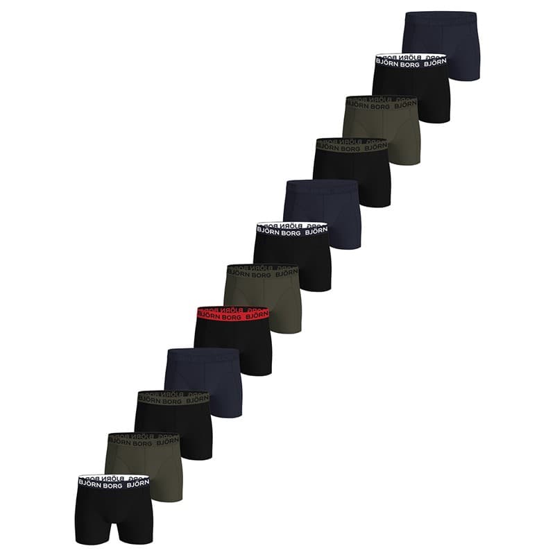 BJORN BORG Heren Set van 12 Katoen Stretch Boxers Multipack 1 - Afbeelding 1