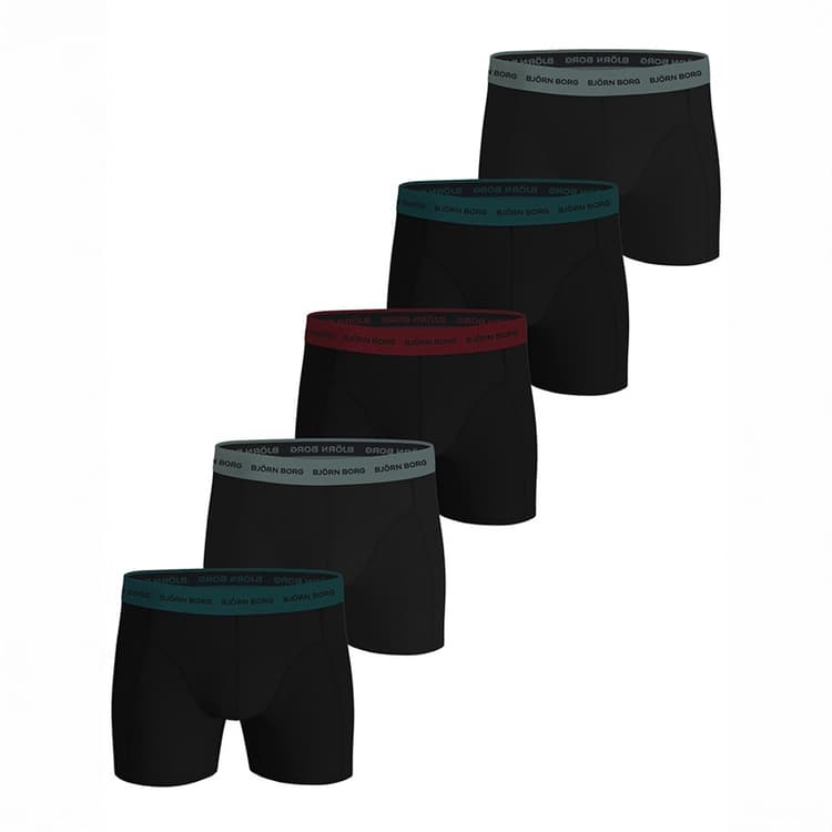 BJORN BORG Heren Vijf Pack Katoen Stretch Boxers Multipack 1