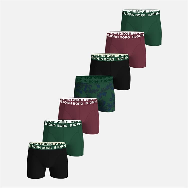 BJORN BORG Heren Set van 7 katoen stretch boxers Multipack 2