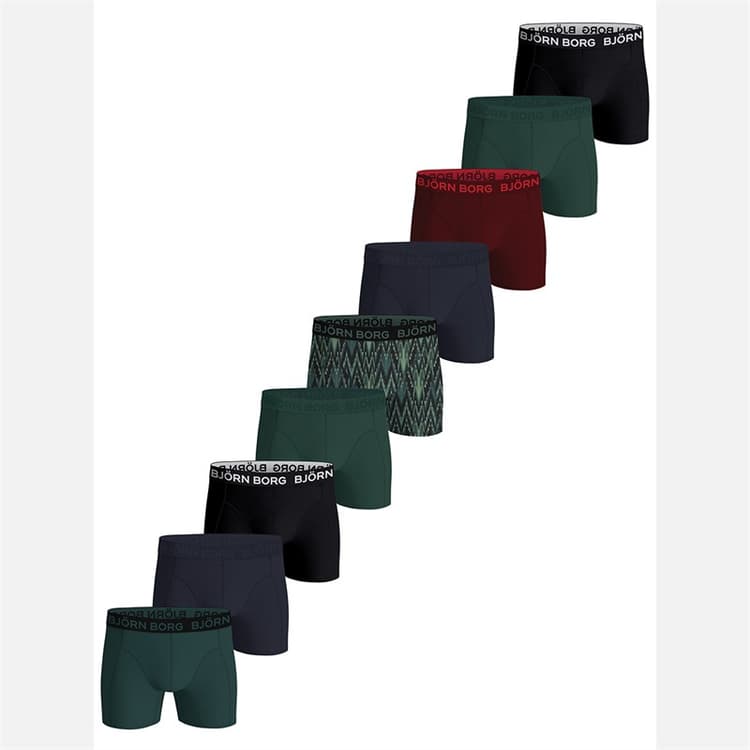 BJORN BORG Heren Negen Pack Katoen Stretch Boxers Multipack 1