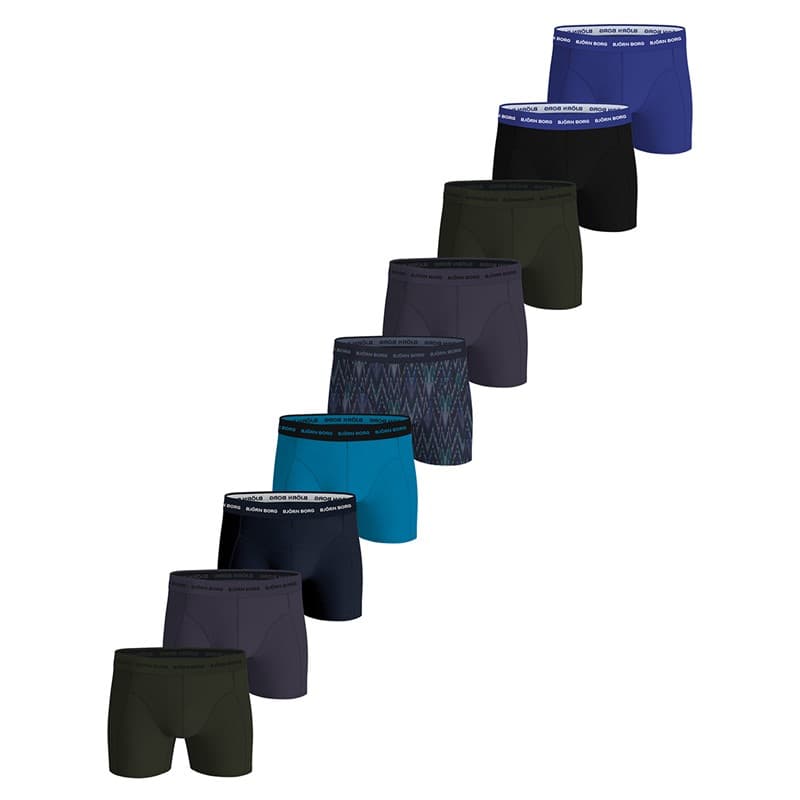 BJORN BORG Heren Negen Pack Katoen Stretch Boxers Multipack 1 - Afbeelding 1