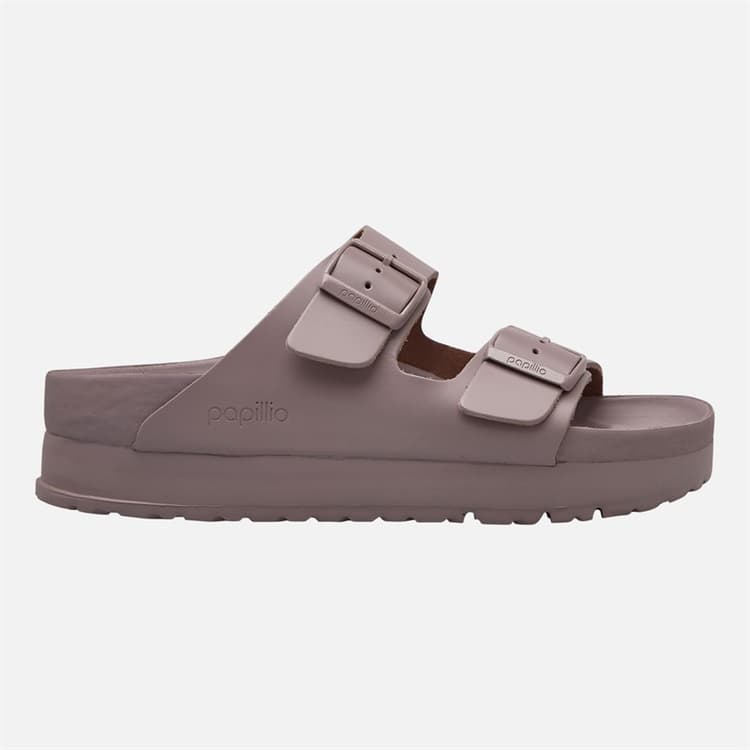 Birkenstock Dames Arizona Flex Plateau Dubbele Gesp Sandalen Faded Purple