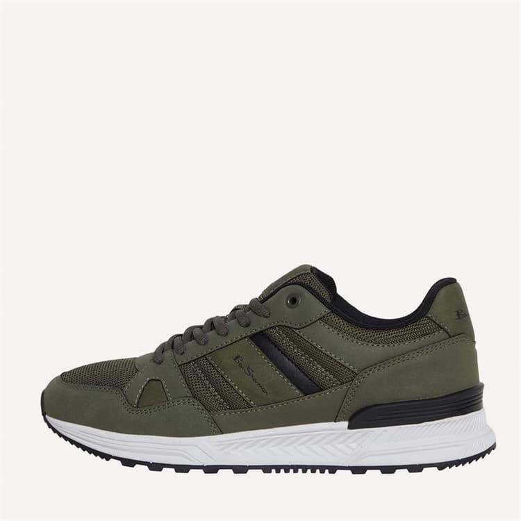 Ben Sherman Heren Fowler Sneakers Khaki/Zwart