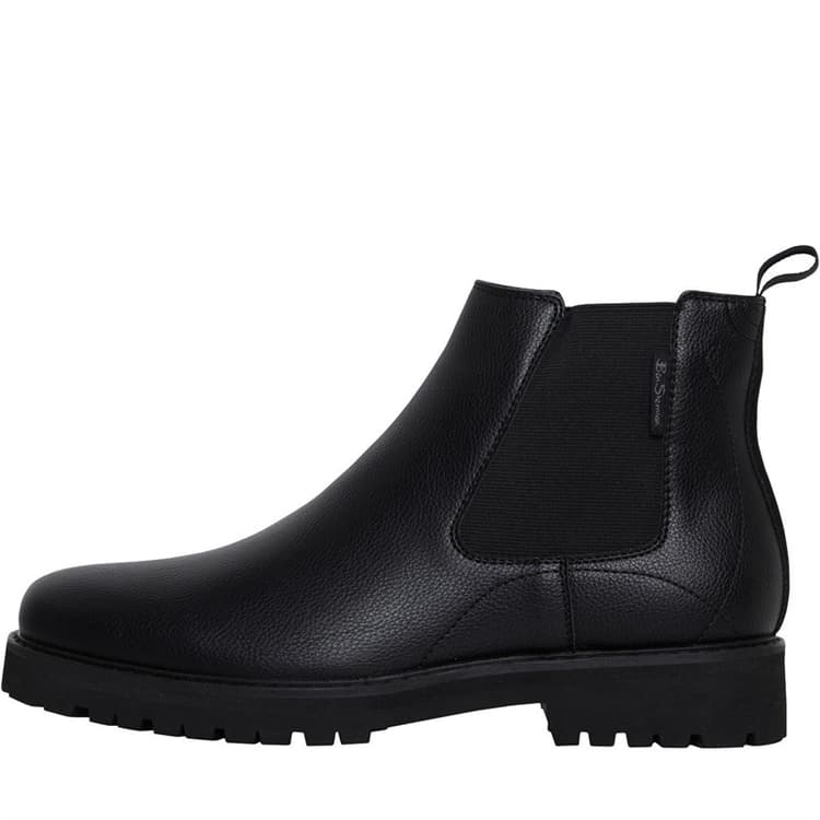 Ben Sherman Heren Chelsea Boots Zwart Grain/Zwarte Zool