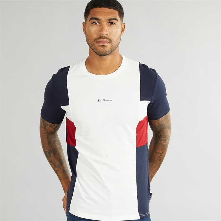 Ben Sherman Heren Vintage Sports T-shirts Ecru