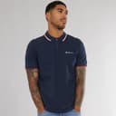 Ben Sherman Heren Twin Tipped Polo Shirt Dark Navy