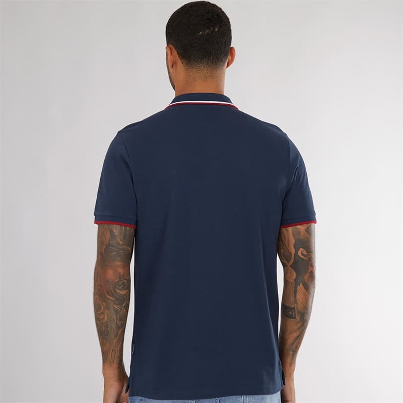 Ben Sherman Heren Twin Tipped Polo Shirt Dark Navy - Afbeelding 2