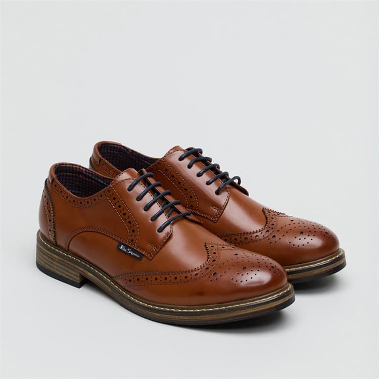 Ben Sherman Heren Triumph II Brogue Schoenen Burnished Tan