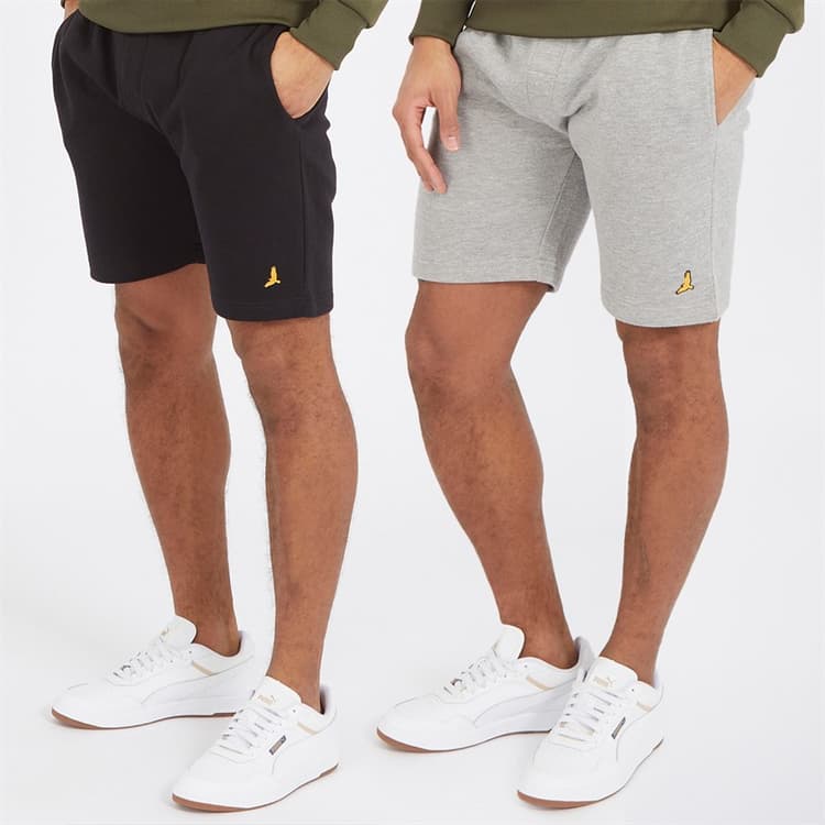 Brave Soul Herenshorts McCartney 2-pack Zwart/Grijs