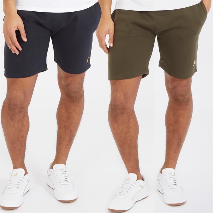 Brave Soul Heren Set van 2 McCartney Shorts Navy/Khaki
