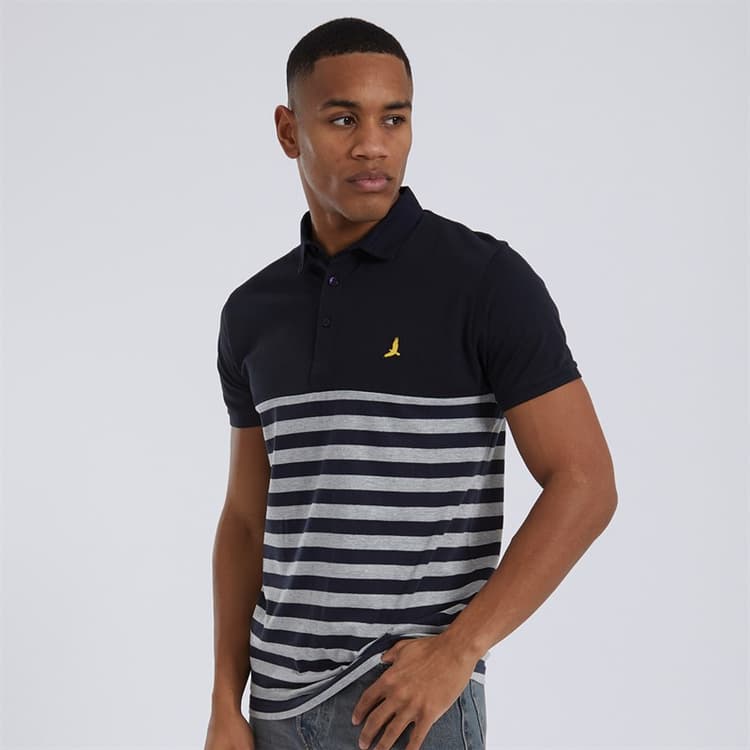 Brave Soul Heren Chaybird Polo’s met korte mouwen Marineblauw