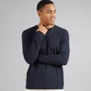 Brave Soul Heren Trial Langarm Shirt Navy