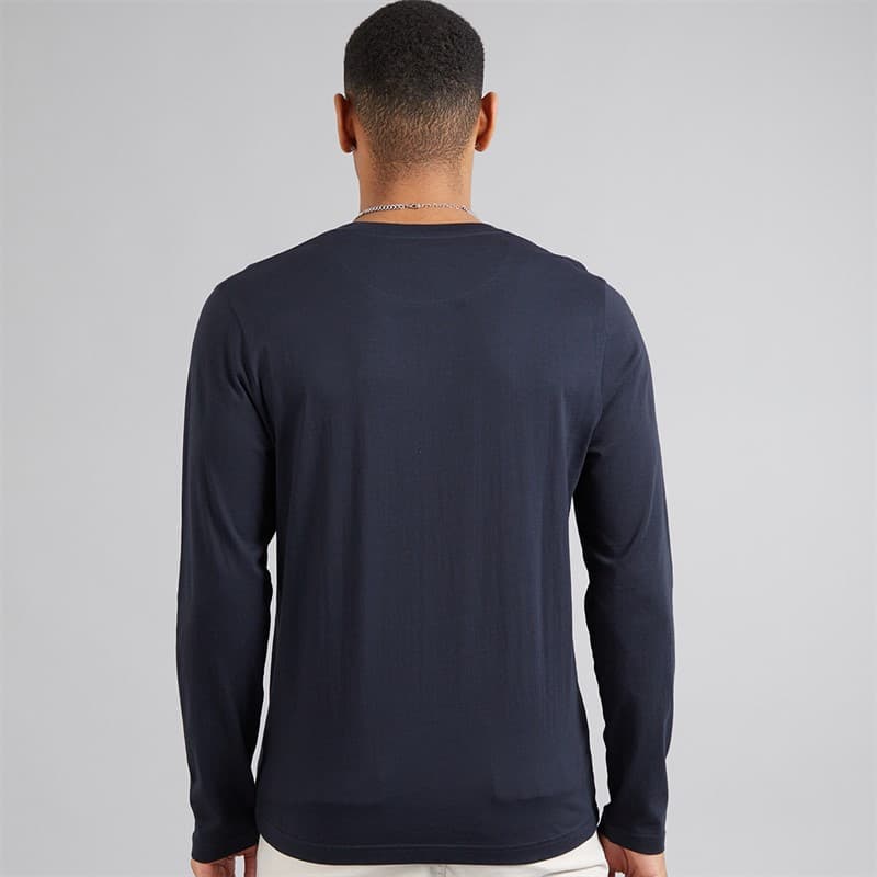 Brave Soul Heren Trial Langarm Shirt Navy - Afbeelding 2