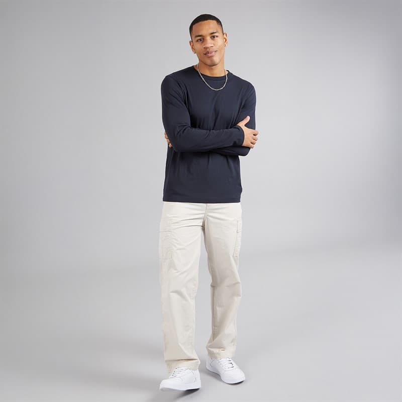 Brave Soul Heren Trial Langarm Shirt Navy - Afbeelding 3