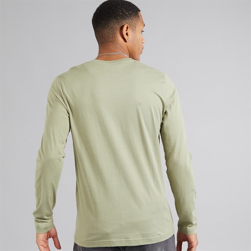 Brave Soul Herenshirt met lange mouwen Proefmodel Stofkleurig Groen - Afbeelding 2