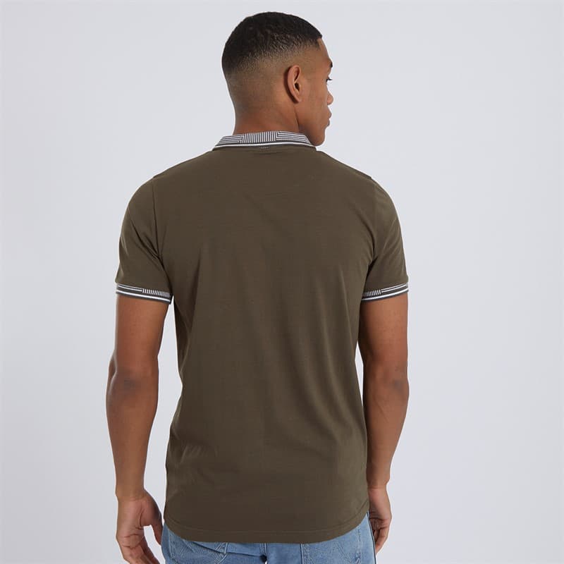 Brave Soul Heren Story Polo Khaki - Afbeelding 2