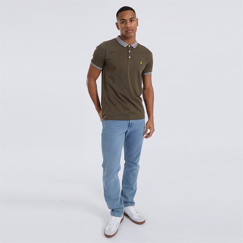 Brave Soul Heren Story Polo Khaki - Afbeelding 4