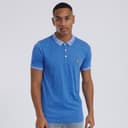 Brave Soul Heren Story Polo Shirt Sky Blue Marl