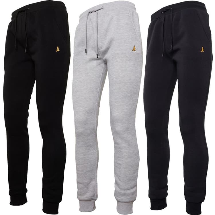 Brave Soul Heren Clinton Jogginghose Drei-Pack Schwarz/Grau/Marine