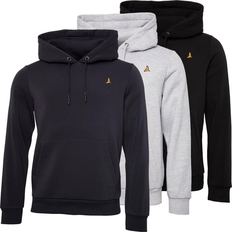 Brave Soul Herensweatshirt Howard Driepack Zwart/Grijs/Marineblauw